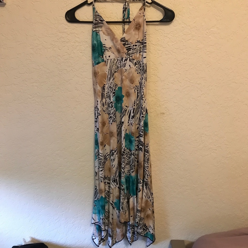 Like New - Lipstick Floral Midi Dress